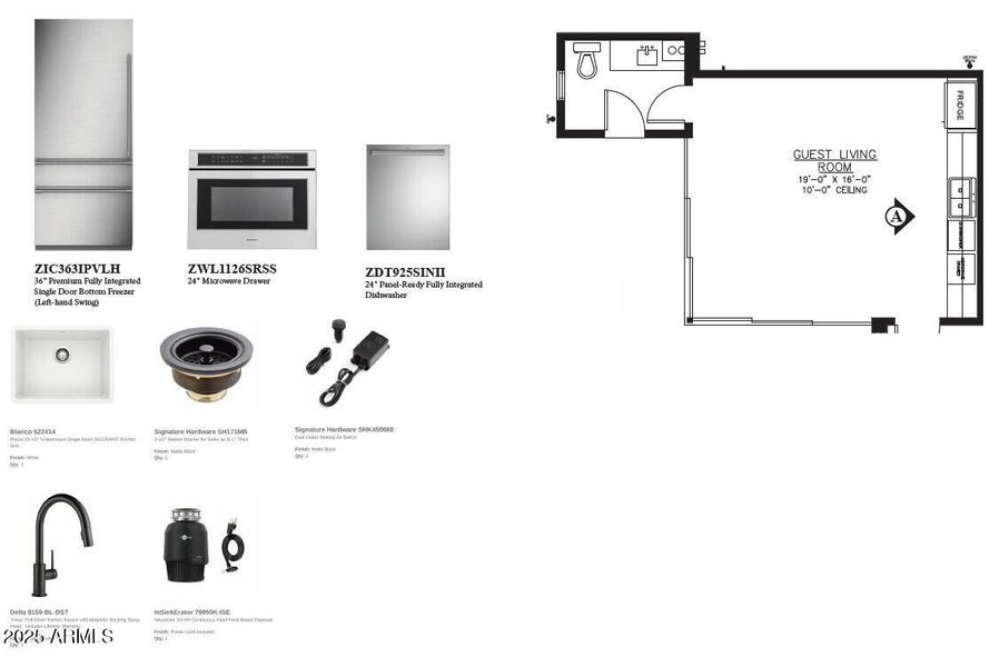 Guest Kitchenette Appliances and Plumbin Guest Kitchenette Appliances and Plumbin
