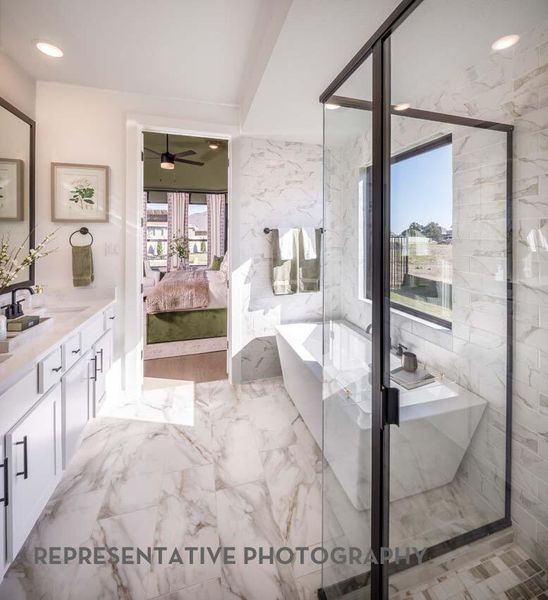 Furnished interior view inside a new home in The Highlands, Porter (Image 10).