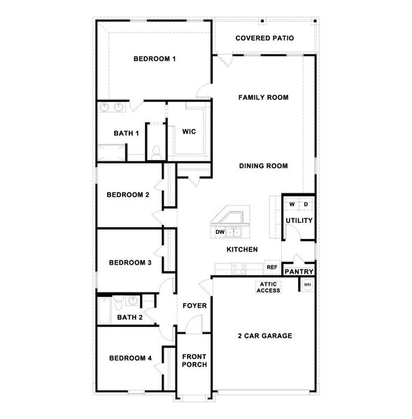 2D floor plan layout of this home in Rosenbusch Ranch, Leander, TX (Image 4). 2D floor plan layout of this home in Rosenbusch Ranch, Leander, TX (Image 4).