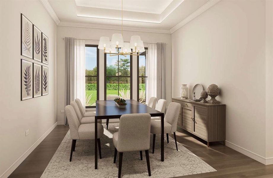 Furnished interior view inside a new home in Oak Water Ranch, Granbury (Image 10).