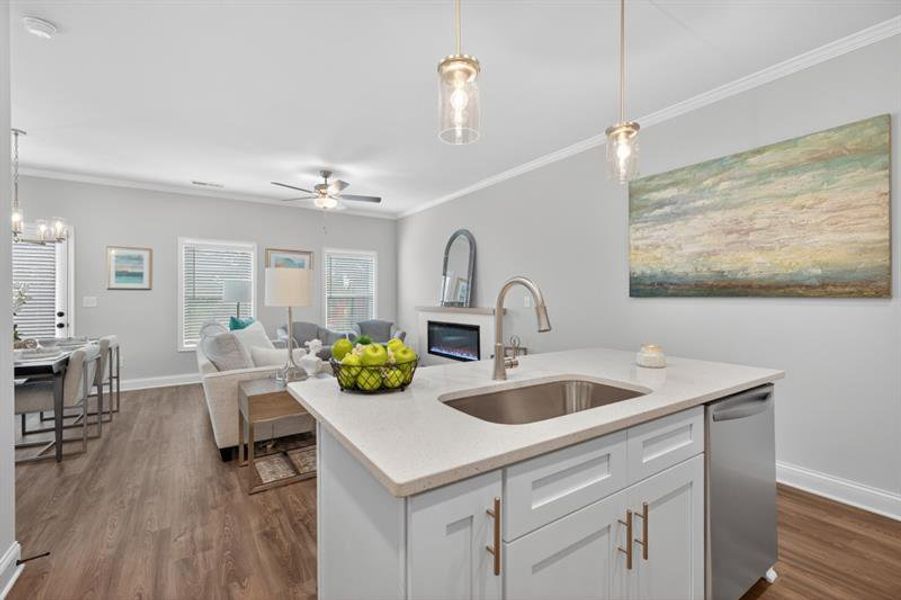 Furnished interior view inside a new home in Medlock Park, Austell (Image 29).