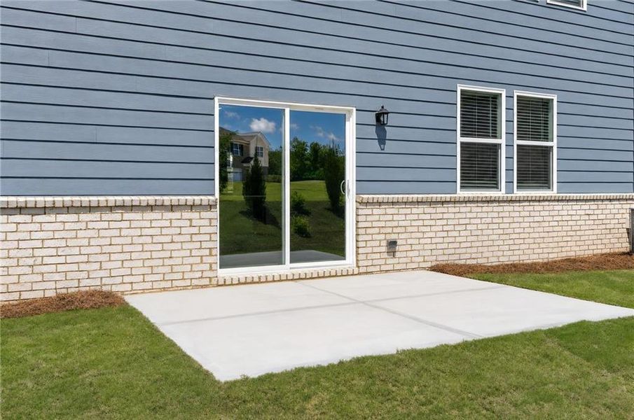 Exterior details and patio area of a home in Apalachee Hills, Bethlehem (Image 3).