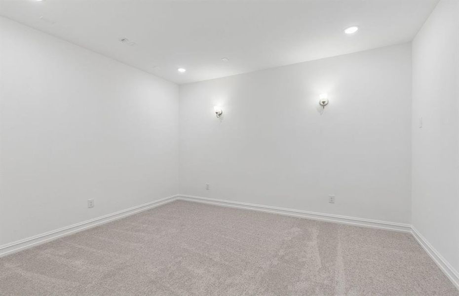 Media room on second level