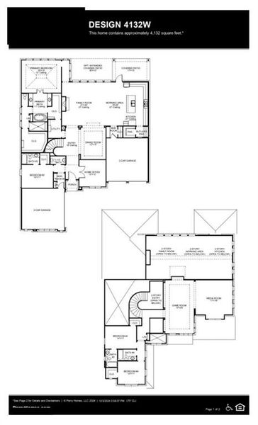2D floor plan layout of this home in Terraces 82'/100', Rockwall, TX (Image 3).