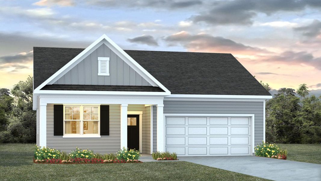 Representative exterior photo of a completed home built from the CALI by D.R. Horton in Carolina Groves, Moncks Corner, SC (Image 2).