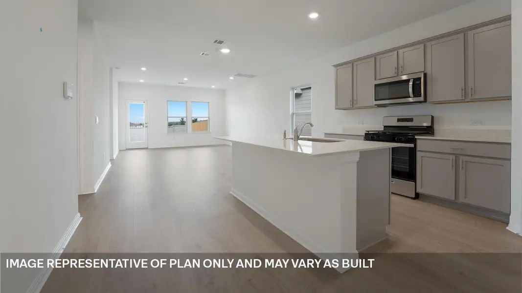 Furnished interior view inside a new home in Prairie Lakes, Buda (Image 3).