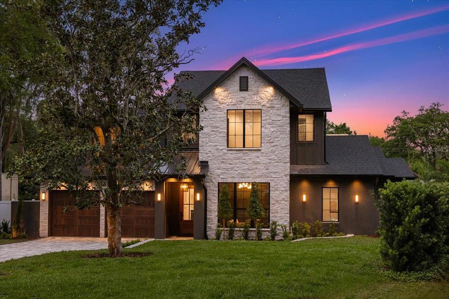 Front exterior of a new home in , Winter Park, FL, highlighting curb appeal (Image 26). Front exterior of a new home in , Winter Park, FL, highlighting curb appeal (Image 26).
