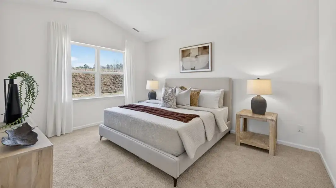 Representative furnished interior of a home built from the Cali by D.R. Horton in Copper Run South Single Family, Durham (Image 12).