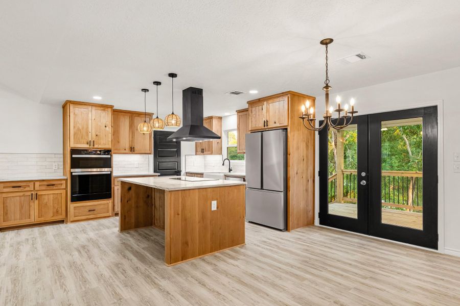 Furnished interior view inside a new home in , Point Blank (Image 15).