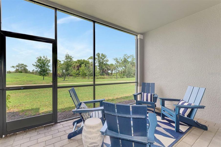 Exterior details and patio area of a home in Wellen Park Golf & Country Club, Venice (Image 26).