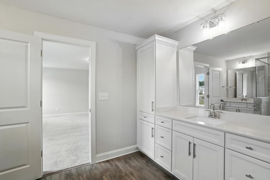 Furnished interior view inside a new home in Hampton Woods, Charlotte (Image 16). Furnished interior view inside a new home in Hampton Woods, Charlotte (Image 16).