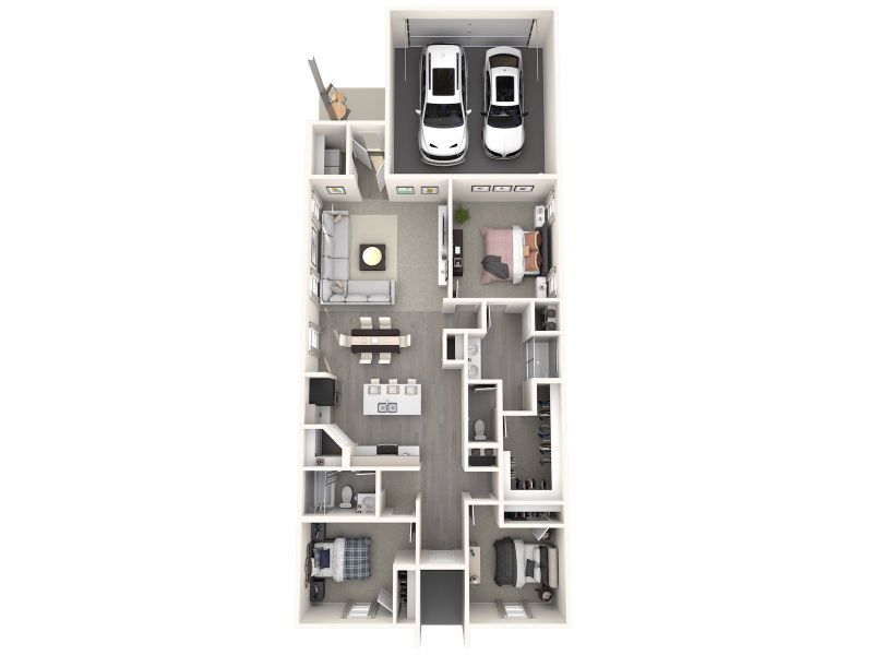 2D floor plan layout for the The Clearwater (730) by Meritage Homes in Flora, Hutto, TX (Image 4). 2D floor plan layout for the The Clearwater (730) by Meritage Homes in Flora, Hutto, TX (Image 4).