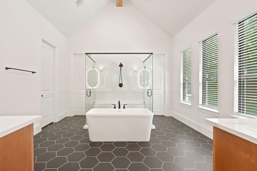Furnished interior view inside a new home in , New Waverly (Image 43).