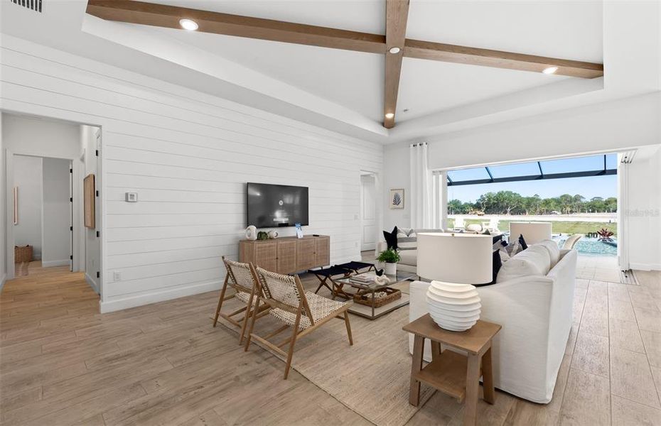 Furnished interior view inside a new home in BeachWalk by Manasota Key, Englewood (Image 16). Furnished interior view inside a new home in BeachWalk by Manasota Key, Englewood (Image 16).