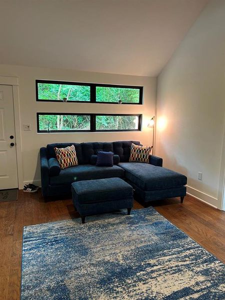 Furnished interior view inside a new home in , Log Cabin (Image 6).