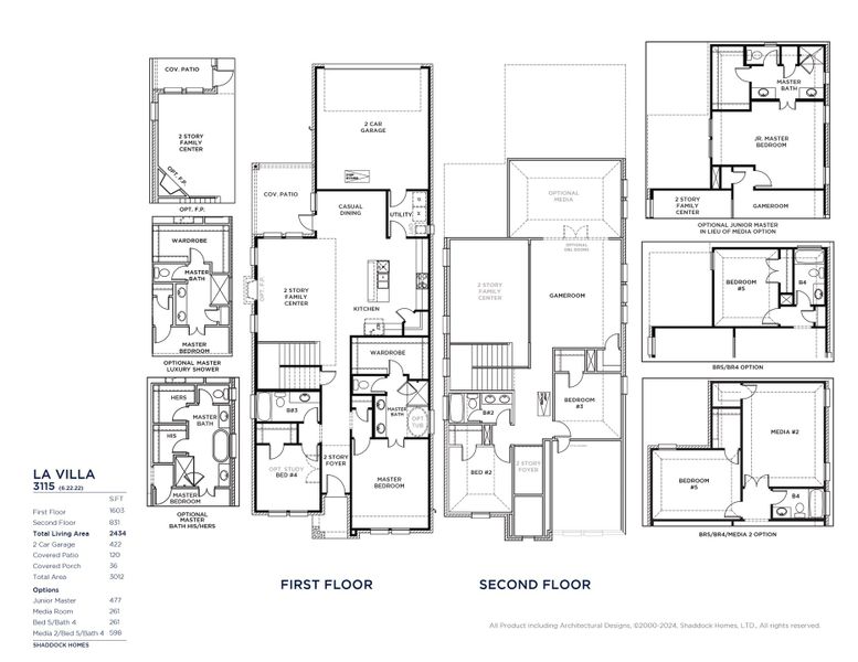 2D floor plan layout of this home in Light Farms Brenham - 40' Lots, Celina, TX (Image 5).