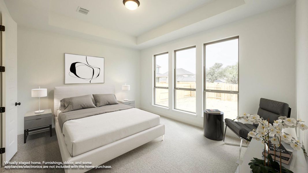 Furnished interior view inside a new home in Parkside on the River West, Georgetown (Image 5).
