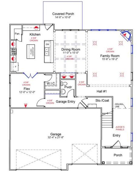 2D floor plan layout of this home in Hewing Farms, Summerville, SC (Image 4).