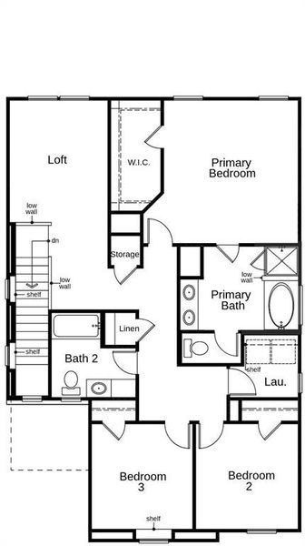 This floor plan features 3 bedrooms, 2 full baths, 1 half bath and over 1,800 square feet of living space.