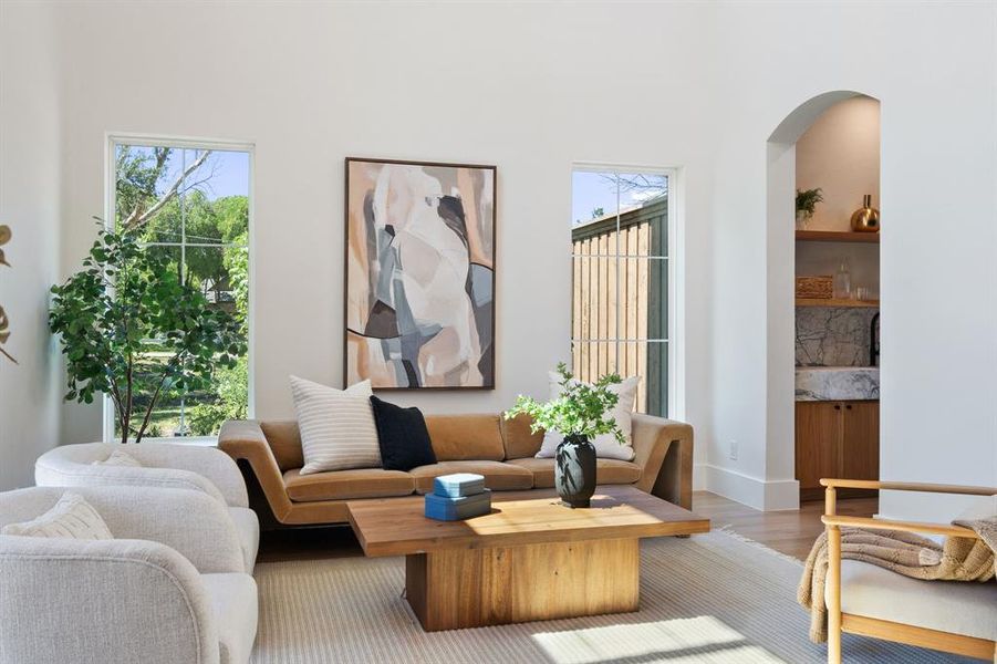 Furnished interior view inside a new home in , Dallas (Image 13).