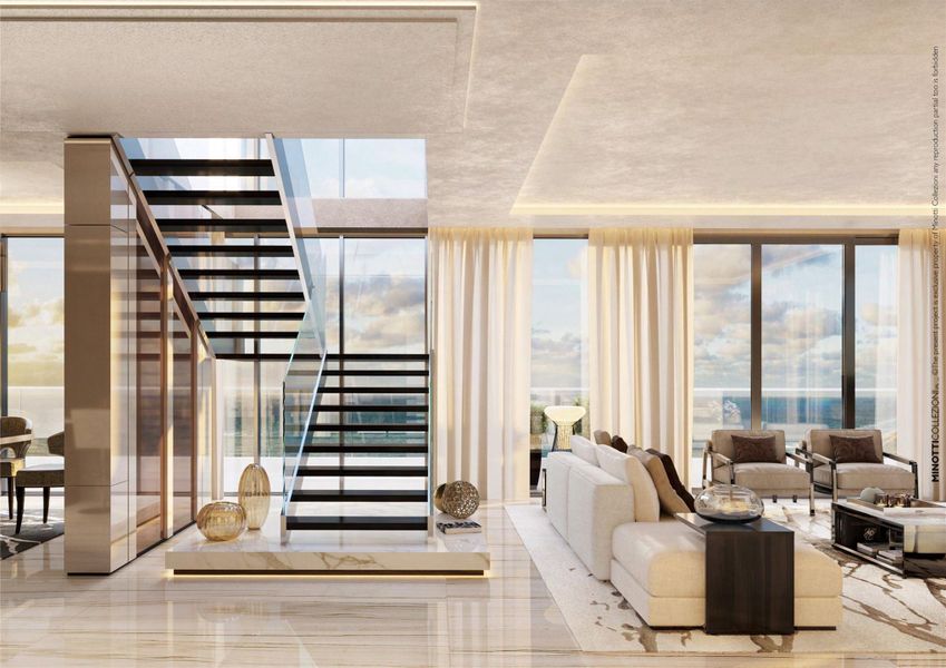 Furnished interior view inside a new home in , Hollywood (Image 5).