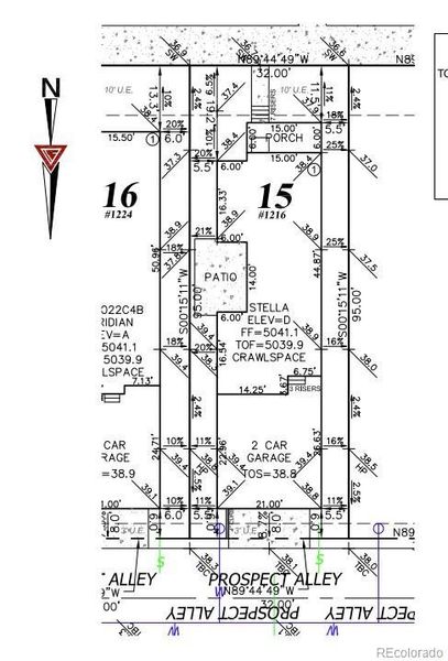 1216 Prospect Aly plot plan