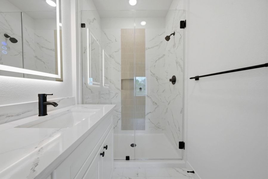 Beautiful walk-in shower.