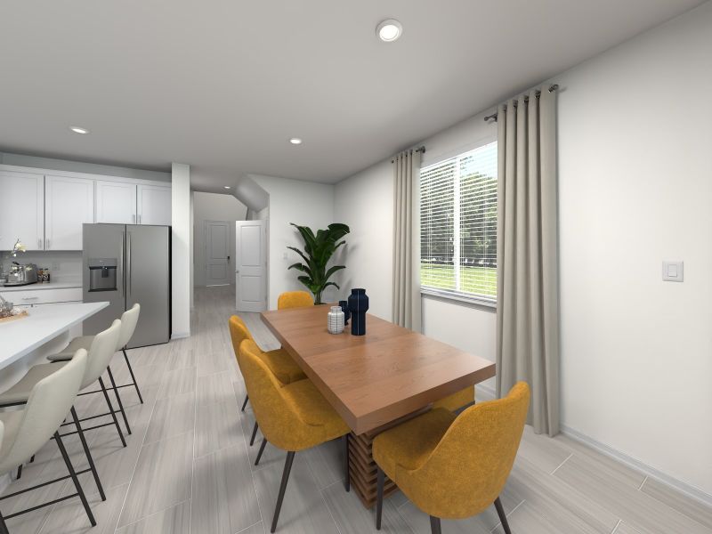 Furnished interior view inside a new home in Cyrene at Minneola - Villas, Minneola (Image 4).