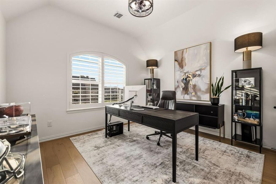 Furnished interior view inside a new home in , The Colony (Image 4).