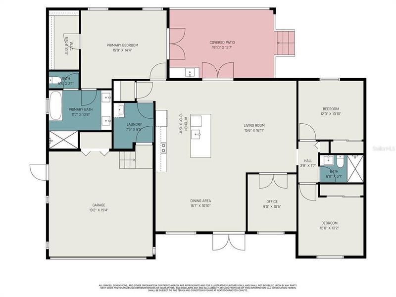 2D floor plan layout of this home in , Port Charlotte, FL (Image 3). 2D floor plan layout of this home in , Port Charlotte, FL (Image 3).