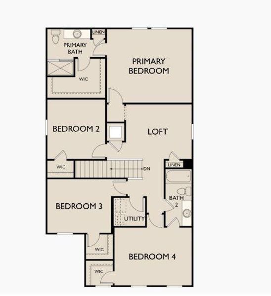 2D floor plan layout of this home in Wayside Village, Houston, TX (Image 3).