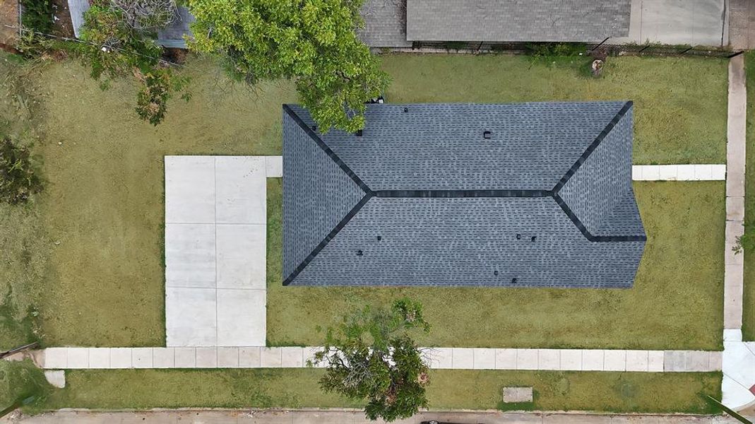 View from above of property