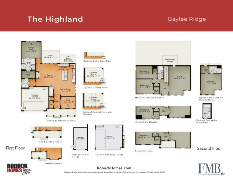 2D floor plan layout for the The Highland by RobuckHomes in Baylee Ridge, Selma, NC (Image 5). 2D floor plan layout for the The Highland by RobuckHomes in Baylee Ridge, Selma, NC (Image 5).