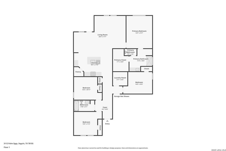 2D floor plan layout of this home in Navarro Fields, Seguin, TX (Image 3).