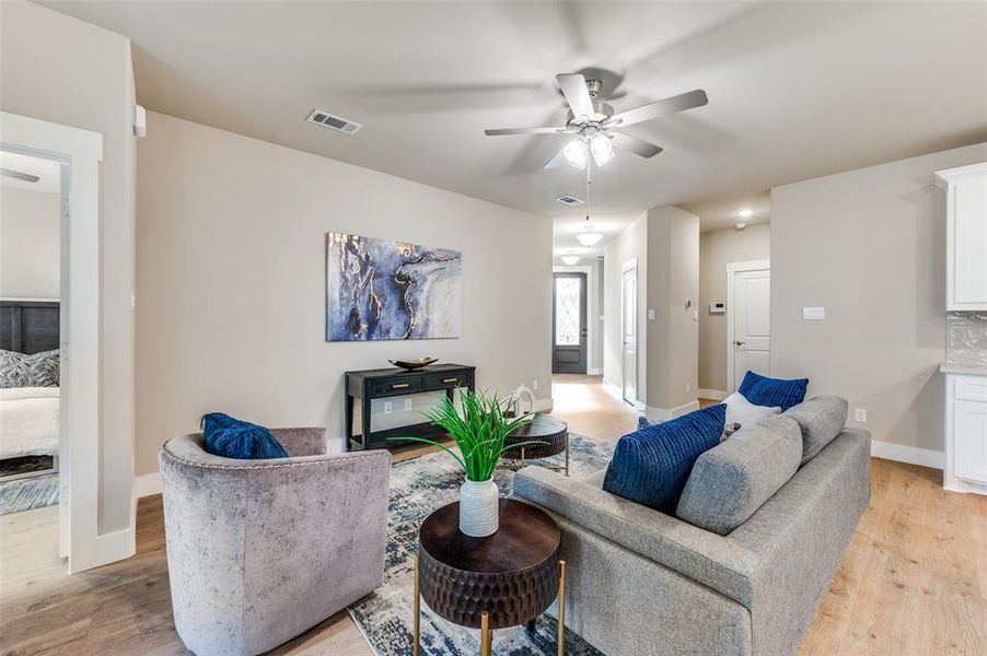Furnished interior view inside a new home in Ladera Little Elm, Little Elm (Image 24). Furnished interior view inside a new home in Ladera Little Elm, Little Elm (Image 24).