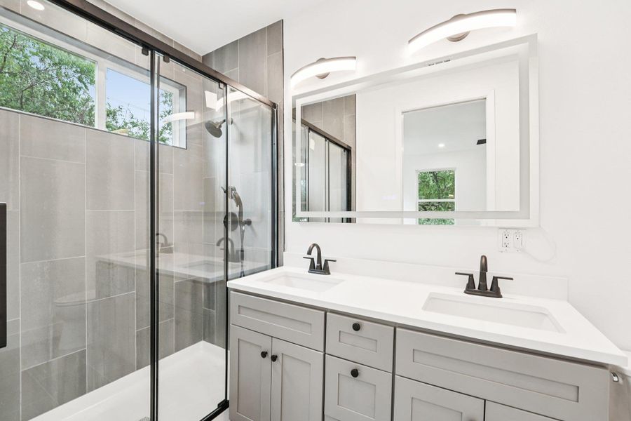 Primary and bathroom Primary and bathroom