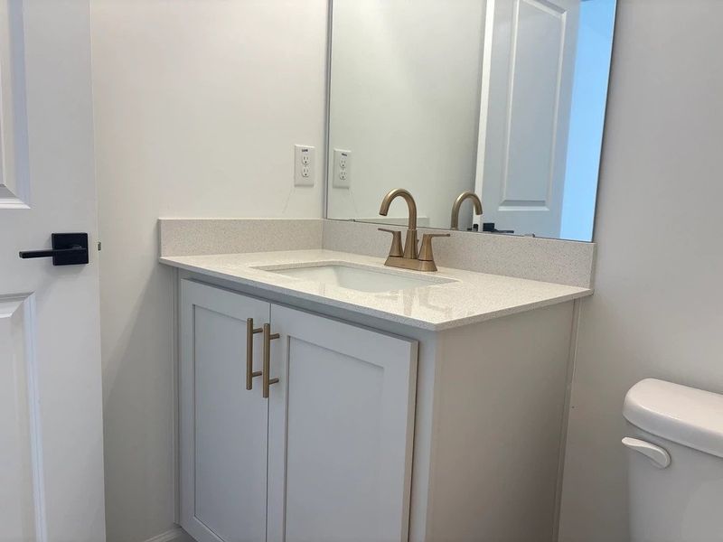 Bath 3 featuring the AW Collection® Serene - Earth-toned surfaces bring warmth and calm.