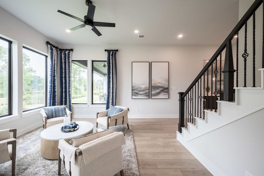 Representative furnished interior of a home built from the Meritage by Tri Pointe Homes in Legacy Grove, Montgomery (Image 51).
