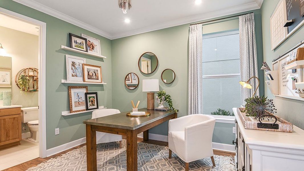 Representative furnished interior of a home built from the Tortola by Taylor Morrison in The Waters at Center Lake Ranch, St. Cloud (Image 12).
