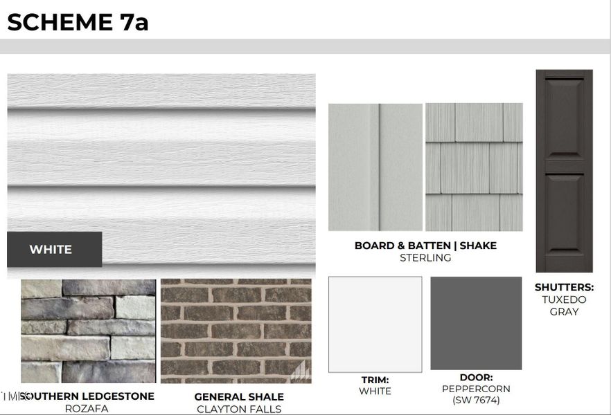 Exterior Color Package of Actual Home