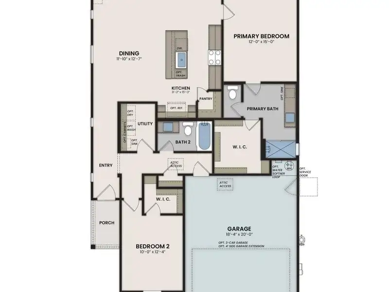2D floor plan layout of this home in Vineyards at Cottonwood, Cottonwood, AZ (Image 3). 2D floor plan layout of this home in Vineyards at Cottonwood, Cottonwood, AZ (Image 3).