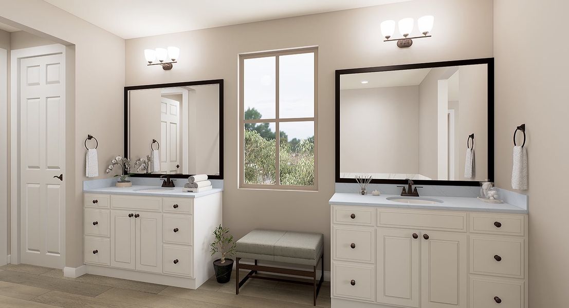 Representative furnished interior of a home built from the Ventana Plan 4507 by Tri Pointe Homes in Molino at Soleo, Queen Creek (Image 26).