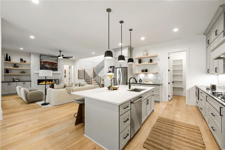 Furnished interior view inside a new home in , Atlanta (Image 12).
