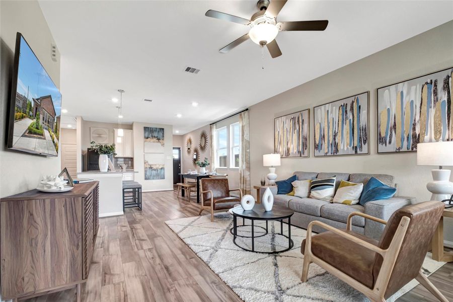 Furnished interior view inside a new home in Montgomery Oaks - Premier, Conroe (Image 14). Furnished interior view inside a new home in Montgomery Oaks - Premier, Conroe (Image 14).