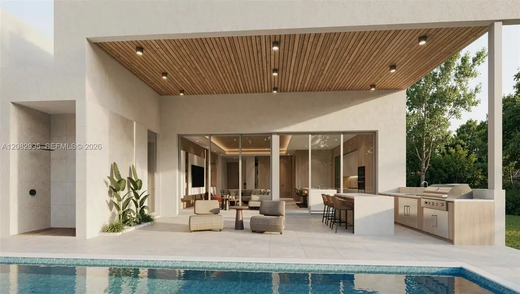 Exterior details and patio area of a home in , Miami Springs (Image 22).