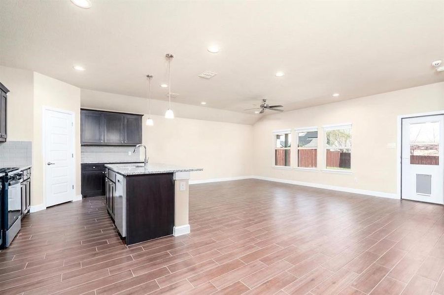 Great Open Concept with lots of ways to design.