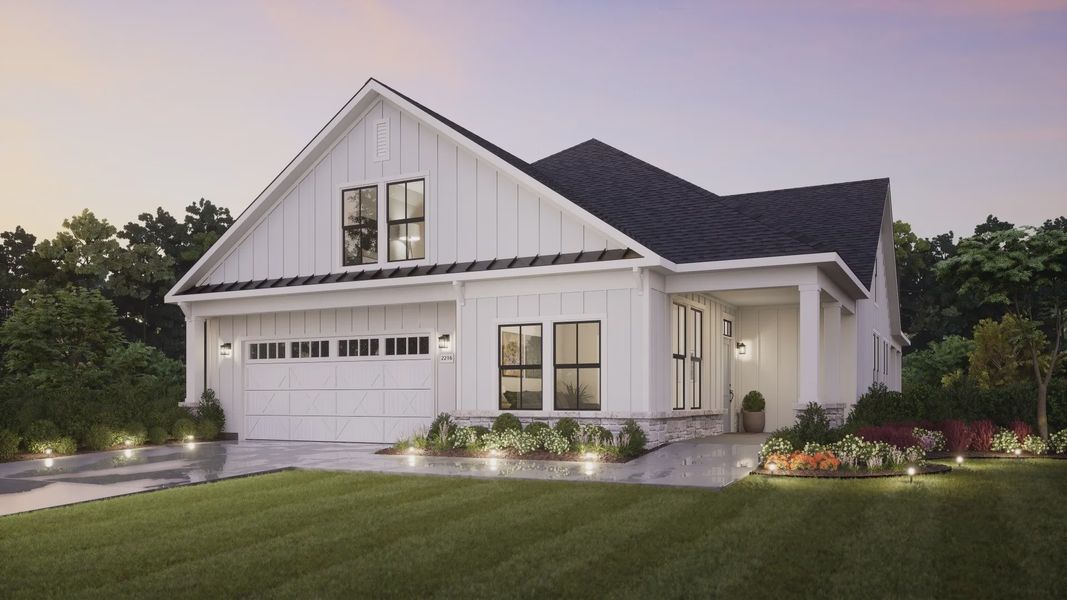 Representative exterior photo of a completed home built from the Verona by Epcon Communities in The Courtyards at Franklin Road, Murfreesboro, TN (Image 25).