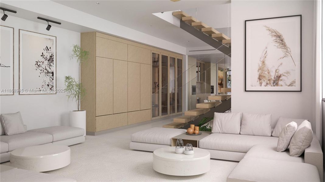 Furnished interior view inside a new home in , South Miami (Image 5).