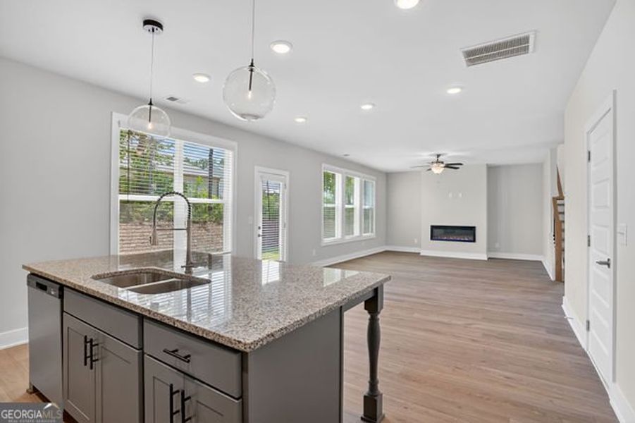 Furnished interior view inside a new home in Killian Manor at The Adares, Adairsville (Image 9).