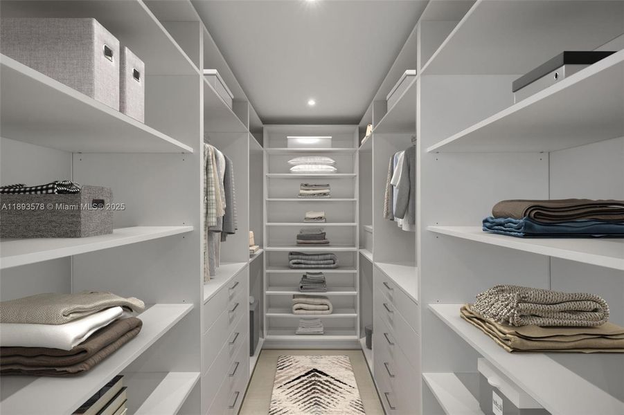 Primary Bedroom's Closet. [Virtually Staged]